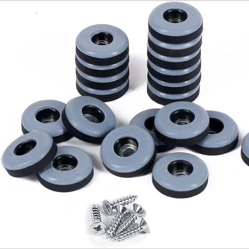 Ø 19 mm (rond) - 20x Patins pour meuble en Téflon avec vis - PTFE Patins pour meubles/Planeur PTFE (Teflon) avec vis