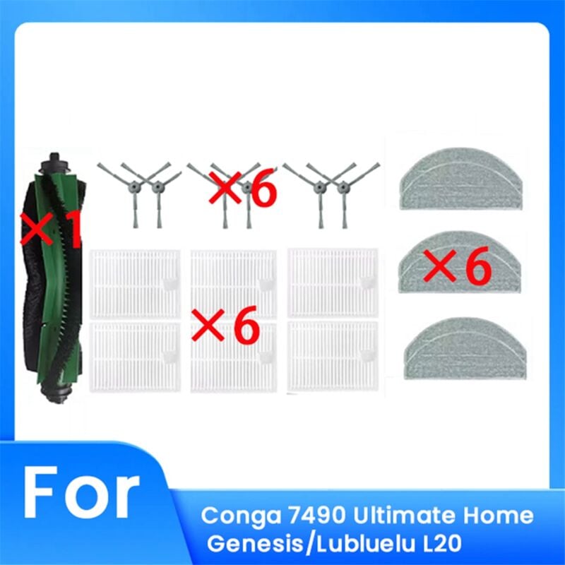 Image of Tlily - 19 Pcs für 7490 Ultimative Home / L20 Kehren Roboter Zubehör Reiniger Teile Ersatz