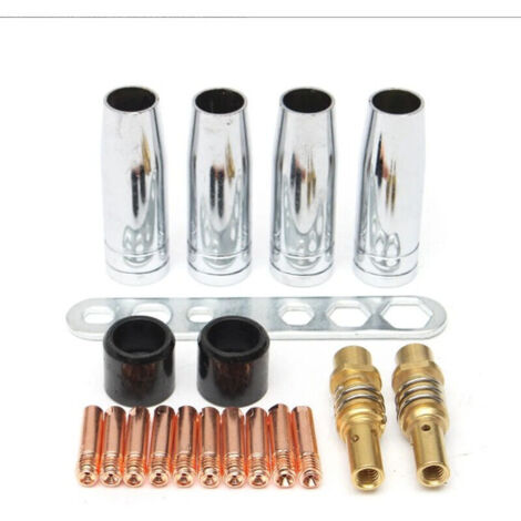 19 Pièces Accessoires MIG MB15AK, Buse de Gaz de Contact de Torche de Soudure, D'outils de Soudage Consommables pour Soudeurs