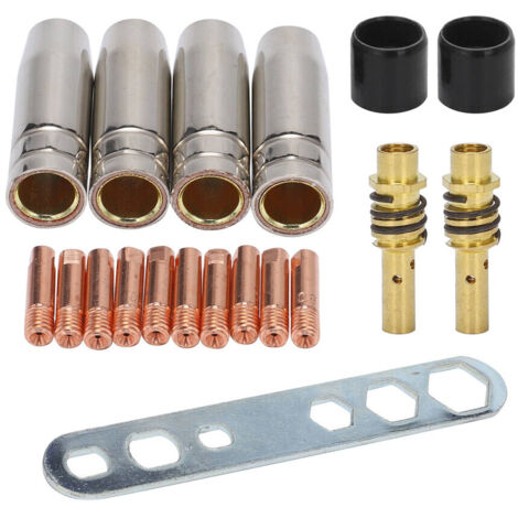 19 pièces kit buse torche soudage conique pour soudeuse Binzel 15AK