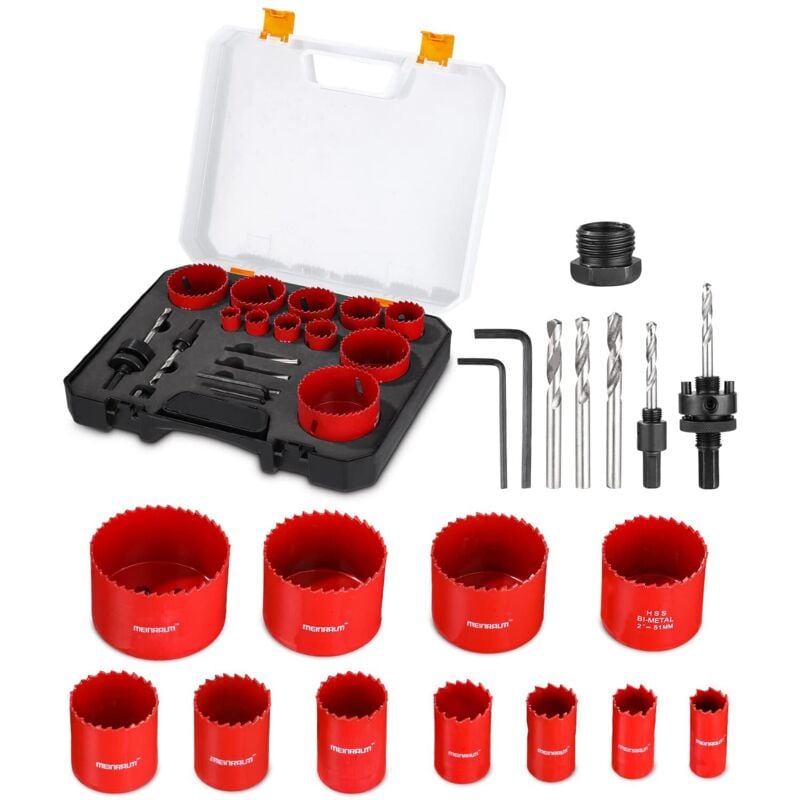 Image of 19-teiliges Bohrerset – Metall – für Holzplatten, PVC-Platten, Kunststoffplatten