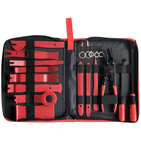 BEIJIYI 19-teiliges Verkleidungswerkzeug, Werkzeug zum schwierigen automatischen Entfernen mit Clip-Abzieher – für Autoradio-Türzubehör, Verkleidung, Auto-Armaturenbrett-Installations-Hebelwerkzeug