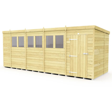 19 x 6 Pent Shed