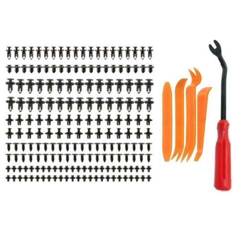 190 Clips Voiture, Rivet Clip Plastique Voiture Réparationn Automobile, Pince de Retenue, Rivet Plastique Fixation, Rivet Clip Plastique Fixation Universel Auto Panneaux Garniture de Portière