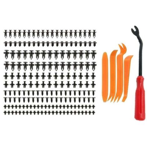 190 Clips Voiture, Rivet Clip Plastique Voiture Réparationn Automobile, Pince de Retenue, Rivet Plastique Fixation, Rivet Clip Plastique Fixation Universel Auto Panneaux Garniture de Portière