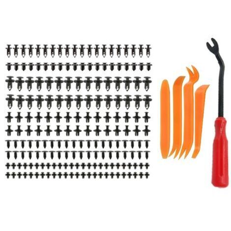 190 Clips Voiture, Rivet Clip Plastique Voiture Réparationn Automobile, Pince de Retenue, Rivet Plastique Fixation, Rivet Clip Plastique Fixation Universel Auto Panneaux Garniture de Portière