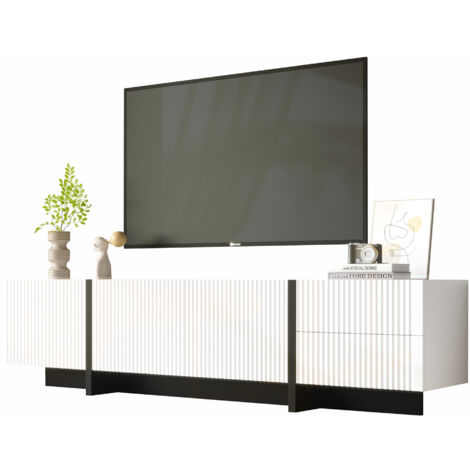 190 cm TV-Schrank mit 3 Türen, 2 Schubladen