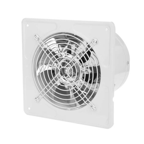 190 mm 40 W Wandventilator aus weißem Kupfer für Bad, Küche, Garage – geräuscharm