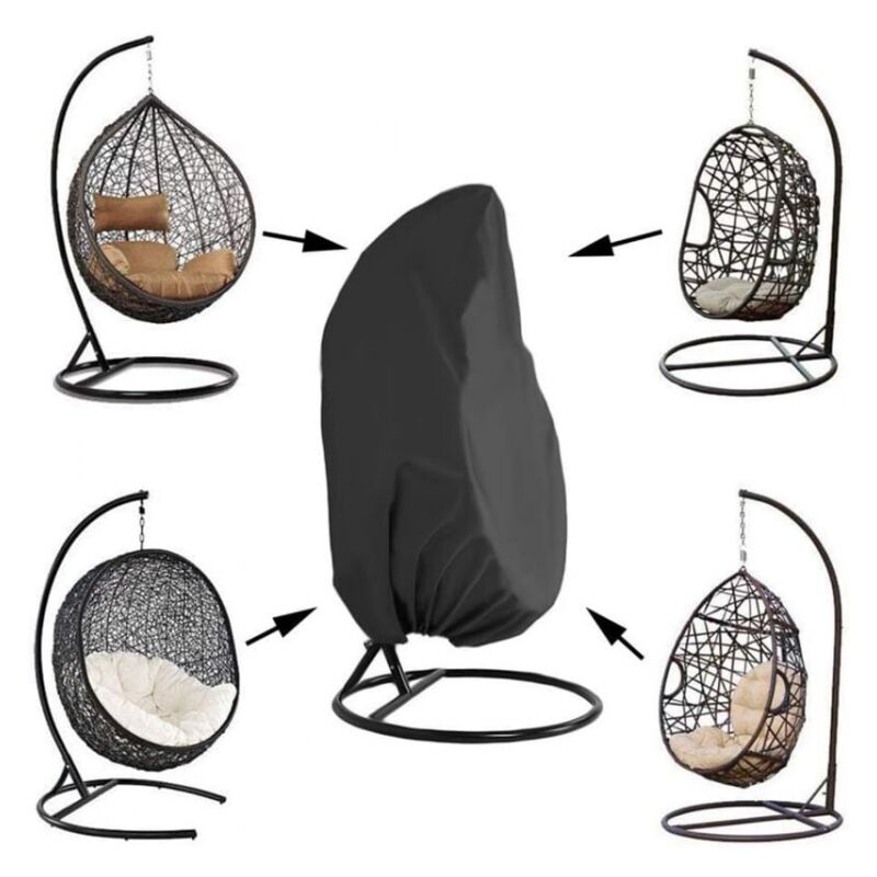 190 x 115 cm housse de mobilier de jardin, housse de fauteuil suspendu, housse imperméable de fauteuil suspendu en osier de jardin
