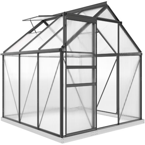 190 x 190cm Walk-In Polycarbonate Greenhouse
