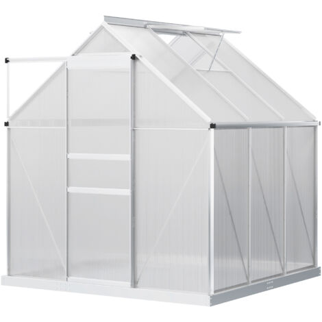 190 x 190cm Walk-In Polycarbonate Greenhouse