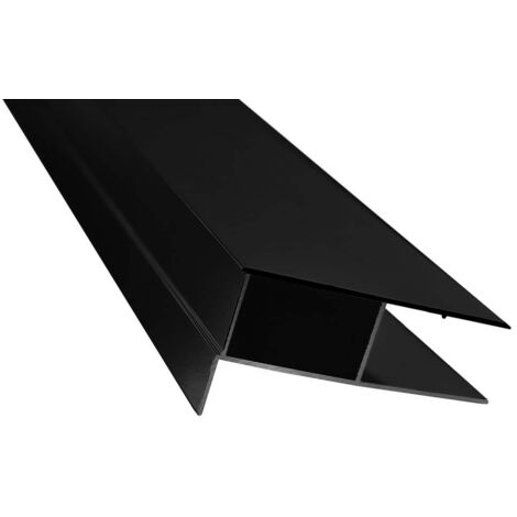 1900 mm Matte Black Profile Extension 20mm Wall Adjustment Kit