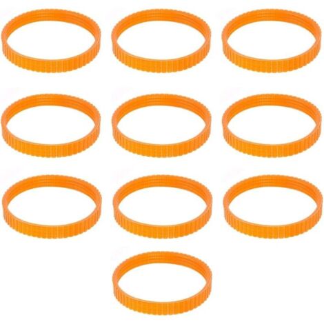 1900B - 10 correas dentadas de repuesto para cepilladora eléctrica, 9,6 mm de ancho, color naranja