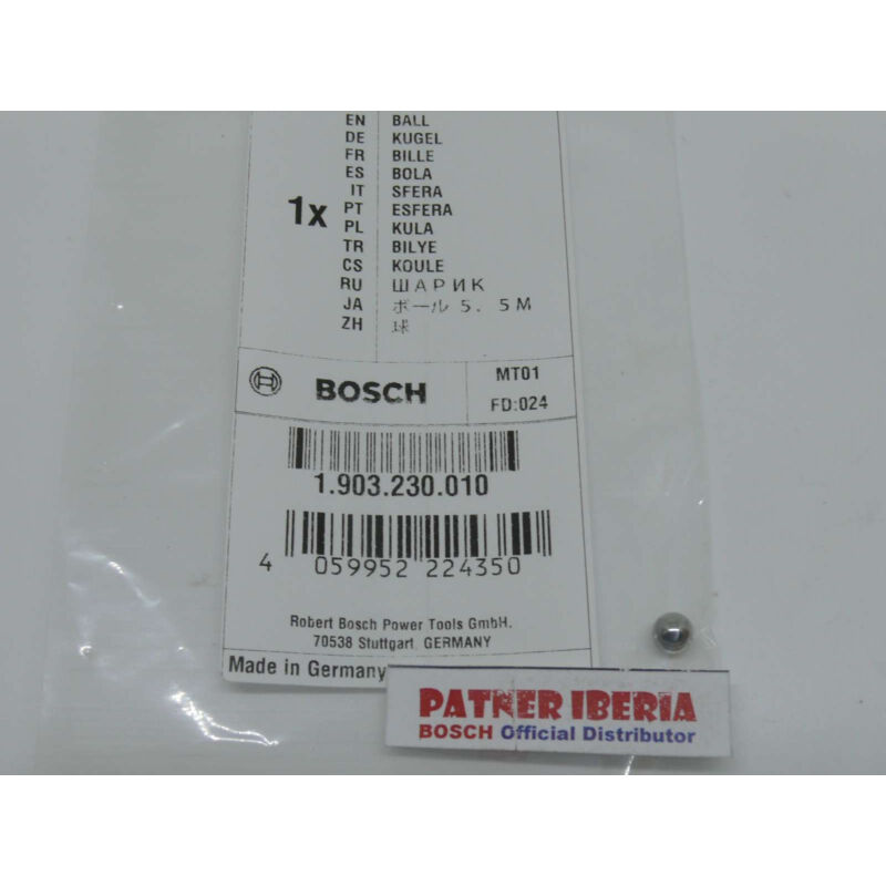 

1903230010 Ball: Genuine BOSCH spare-part