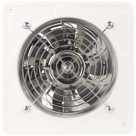 190mm 40W 220V Ventilateur d'extraction mural à faible bruit Maison Salle de bain Cuisine Garage Ventilation (Blanc)