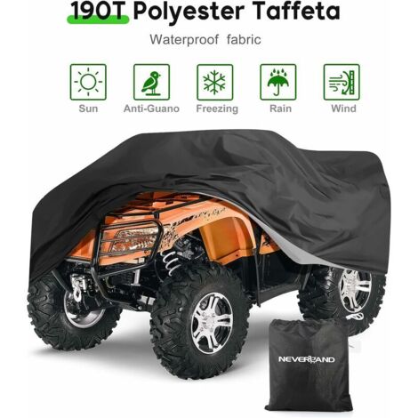 Housse De Protection Pour Quad/ATV - Taille XL 251x125x85 Cm - Imperméable, Anti-UV, Respirante - Avec Sac De Rangement