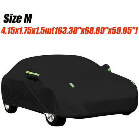 190T Autoabdeckung Vollgarage Ganzgarage Abdeckplane UV Staubdicht für Hatchback - 415x175x150cm