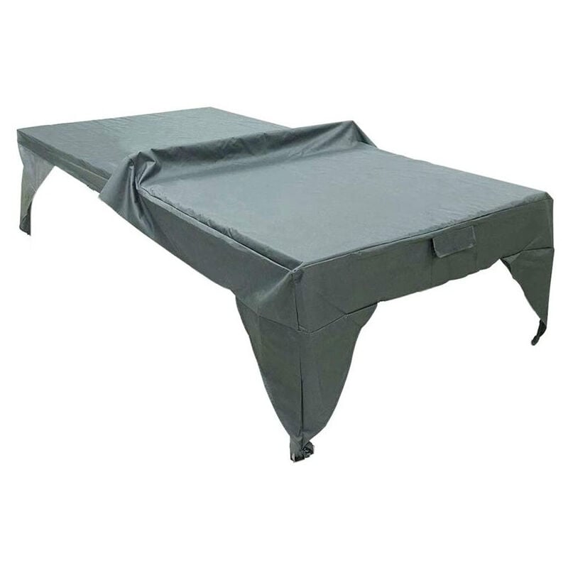 190T Housse de table de ping-pong d'extérieur imperméable 280 x 153 x 73 cm, robuste et résistante aux intempéries, accessoires de ping-pong,gris