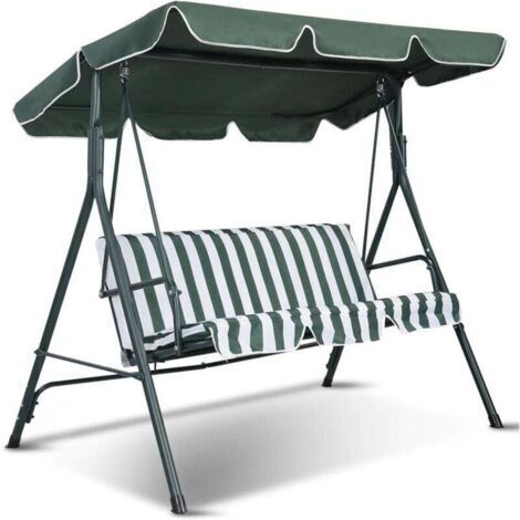 (191x132 cm Vert)Toit de Rechange pour Balancelle de Jardin Anti-UV, Toit Balancelle en Tissu Oxford imperméable 600D Imperméable avec Largeur de Bord 12cm Dimension (191x132 cm Vert)