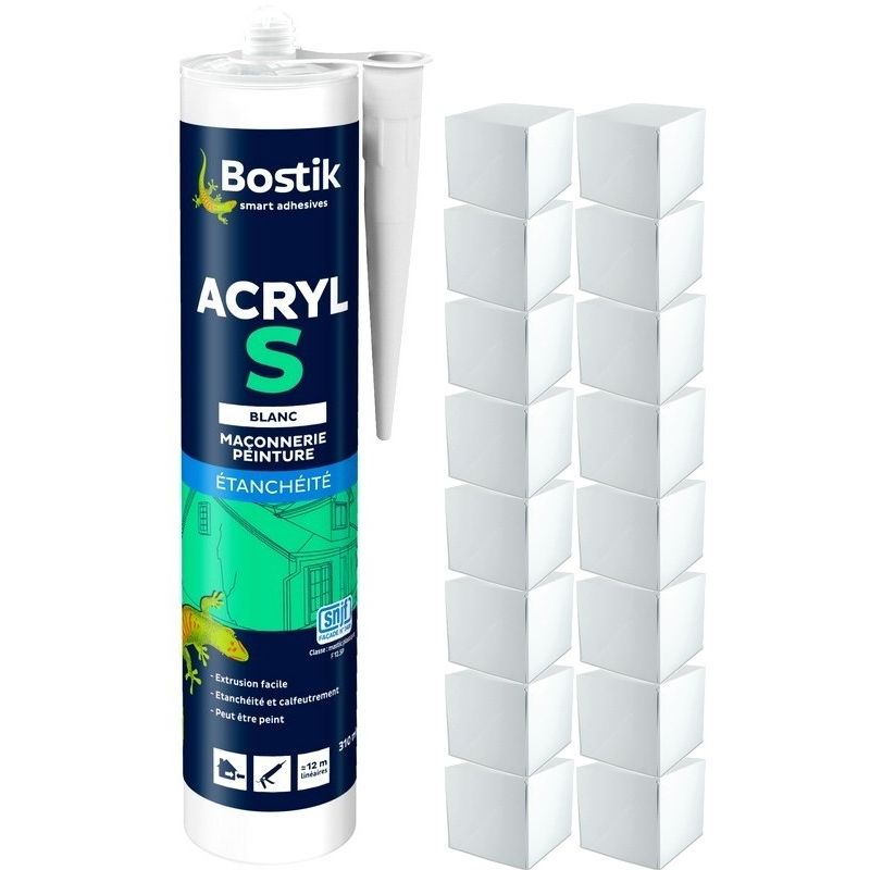 Bostik - 192 Mastics Acryliques Acryl s 310 ml blanc