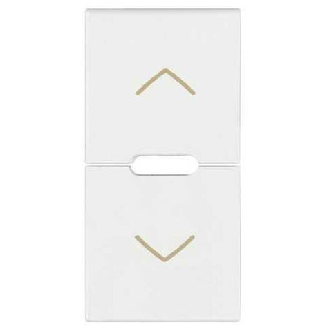 19531.21.B Bouton 1M Symbole Flèches Blanc Arkè
