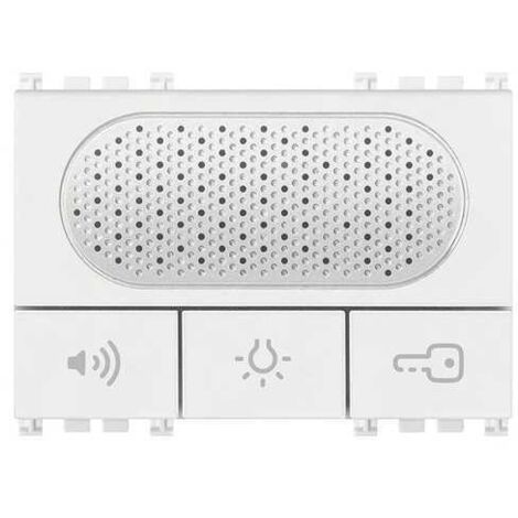 19557.B Interfono de dos hilos con altavoz blanco Arkè