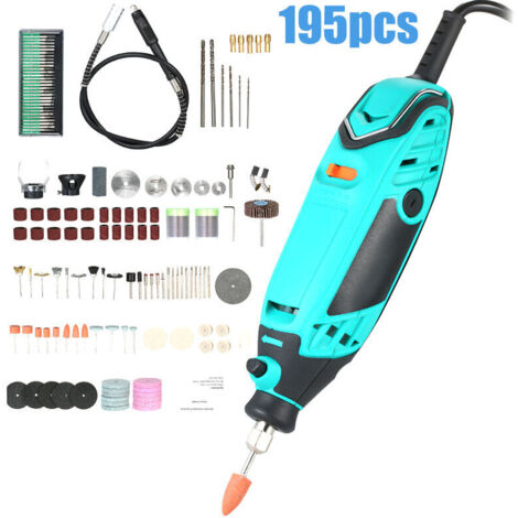 195PCS 130W Multifunctional Rotary Tools, Variable Speed 8000-30000 RPM, Electric Rotary Tool Kit for Cutting, Sanding, Drilling, Carving, Polishing, Engraving