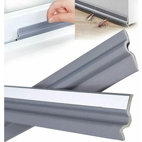 196 inch / 5m Grey T Shape Sliding Window Draught Excluder Door Entry, PU Foam Self Adhesive Seal Insulating Waterproof Weather Strip for Cold Aluminum Windows Under Exterior Door Grey——