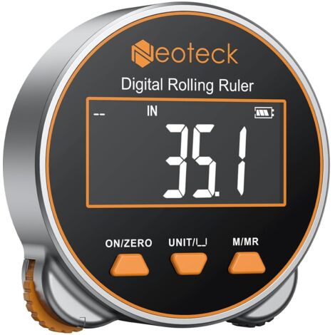 199m Roulette de Mesure Numérique – Appareil de Mesure Digital Rechargeable, Double Roue Compacte avec Écran LCD Unités Multiples, Stockage de Données – Outil de Bricolage et Chantier