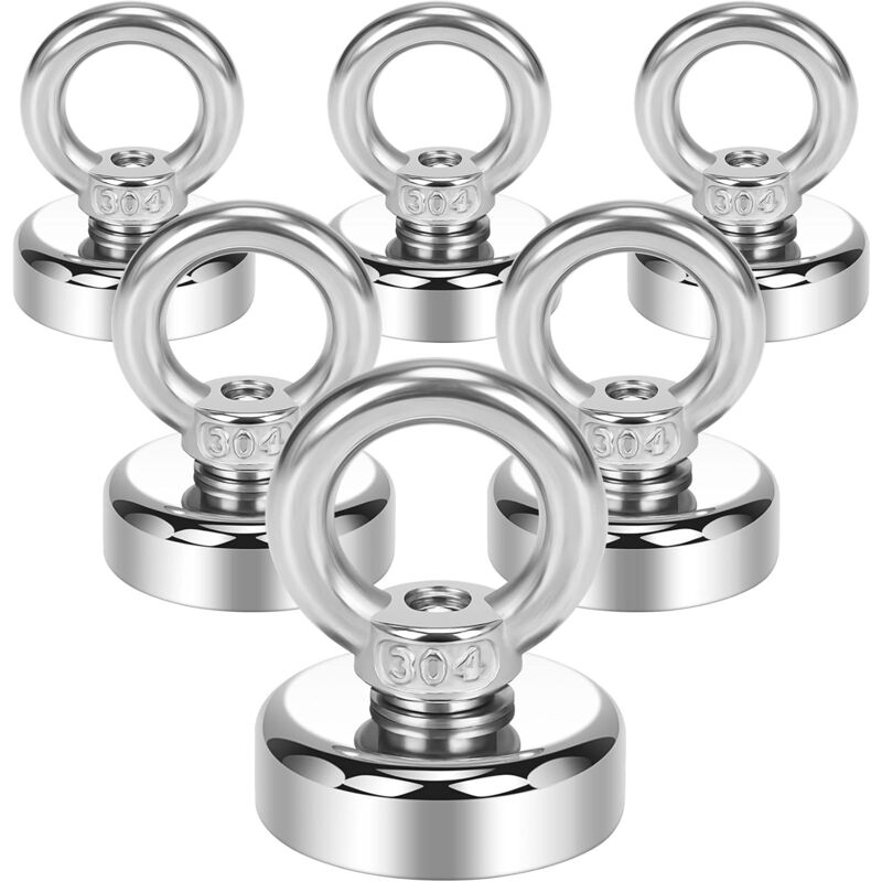 19KG Crochet Aimanté, 12 Pièces Porte Manteau Aimanté Puissants, 25mm Aimant Crochet Magnetique Puissant, Oeillets Aimants Crochet pour Cuisine,