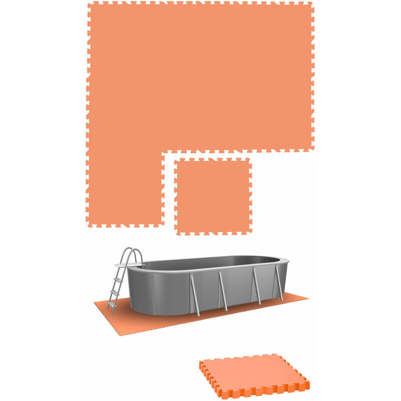 Eyepower - 1,9M² Base Suelo Piscina - 8 Alfombras Grandes - 50X50 Tapiz De Suelo Piscina