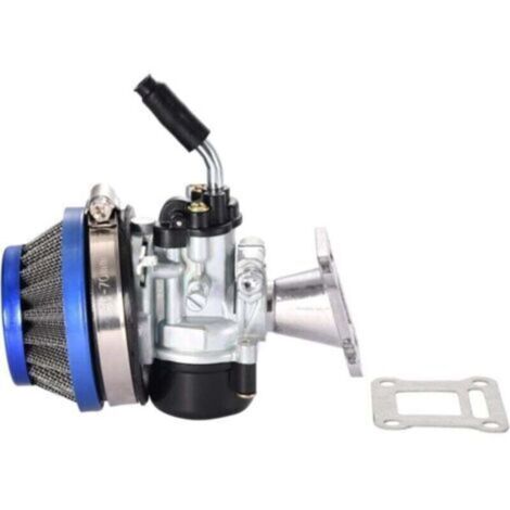 19mm Carburateur avec Joint de Filtre à Air Assemblée Remplacement pour Mini Pocket Bike 2 Temps 47cc 49cc ATV Quad Chopper Bleu