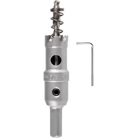 19mm Foret de scie cloche en carbure , Coupe-trou en carbure de tungstène, coupe-trou industriel pour l'acier inoxydable, le métal, le fer, l'alliage, le cuivre, le bois et les plastiques