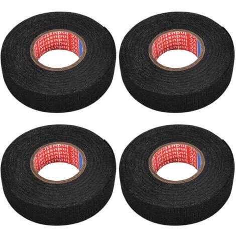 19mm x 15m Cloth Wiring Harness Tape - Electrical Insulating Tape - Black Adhesive Tapes for Car(4pcs)
