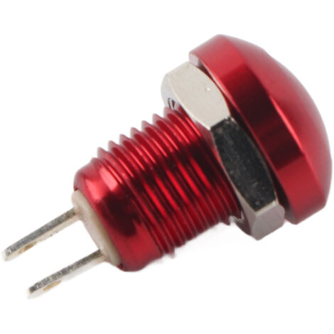 1A 24V 8mm Mini voiture étanche bouton poussoir momentané interrupteur d'alimentation en alliage d'aluminium de Zinc