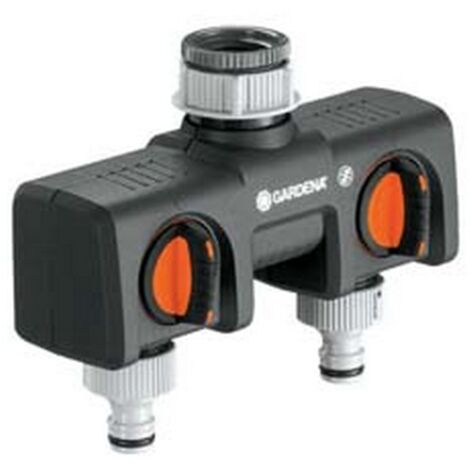1BL DISTRIBUTORE A 2 VIE CON INNESTI RAPIDI - per rubinetti da 3/4"-1" in blister (8193-20)