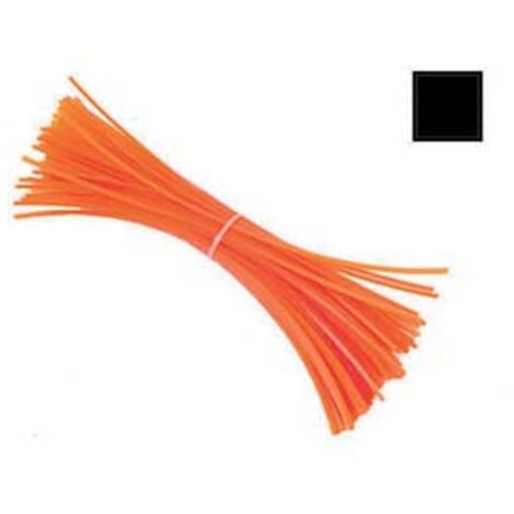 1BL FILO PER DECESPUGLIATORE IN NYLON QUADRO ARANCIO - mm.3 in spezzoni da cm.36 - conf. 50 pezzi