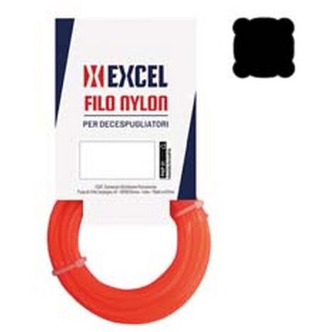 1BL FILO PER DECESPUGLIATORE IN NYLON QUADRO ARANCIO - mm.3,5 in matassa da mt.50