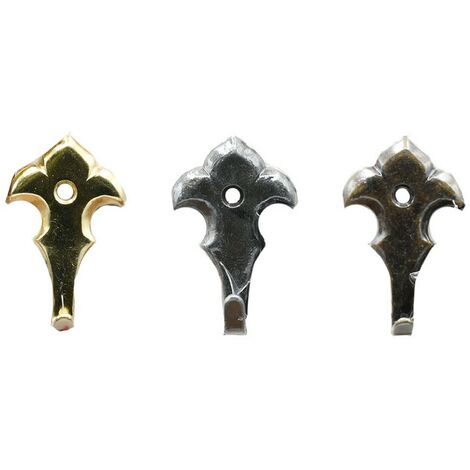 1BL GANCIO PER QUADRI 'GIGLIO MAGNUM' mm 45 - pz.  2 bronzato