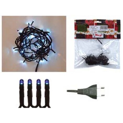 1BL LUCCIOLINE LINEARI PER INTERNO LUCI BLU - 20 luci - lamp.12V - mt.2,60