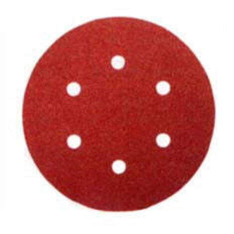 1BLISTER dischi carta abrasiva forata rotorbitali  mm150 grana 80 blister