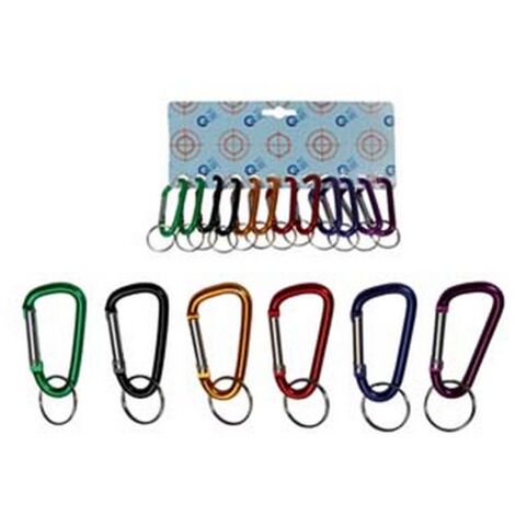 10 Moschettoni In Alluminio Nero - 5 Cm, A D, Per Escursionismo, Campeggio, Zaini E Chiavi - Foto 11