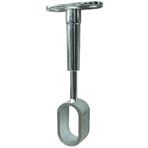1BLISTER REGGITUBO CENTRALE PER TUBO OVALE mm 15 x 30 - aperto cromato - pz. 1