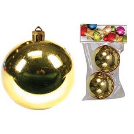 1BLISTER SFERE LISCE COLORE ORO  - mm.80 in confezione da pz.2