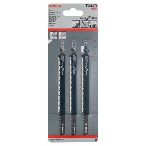 1CF BOSCH-A 3 LAME T 344 D PER SEGHETTO ALTERNATIVO
