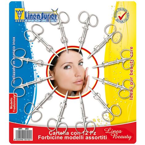 1CF CARTELLA FORBICI MANICURE cf. 12 pz