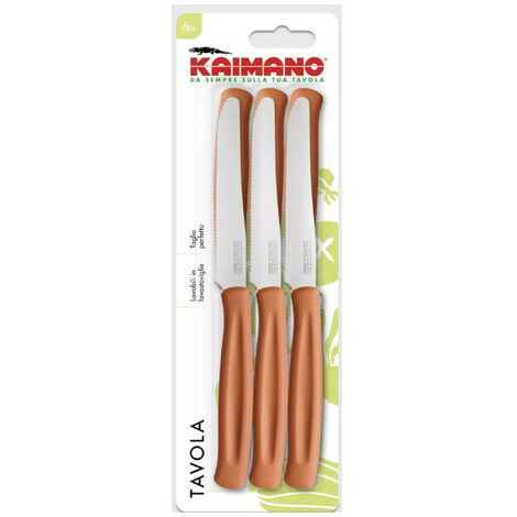 1CF COLTELLO DA TAVOLA SEGHETTATO manico ruggine