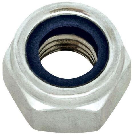 1CF DADO ESAGONALE AUTOBLOCCANTE ACCIAIO INOX 10 PZ.  M 6