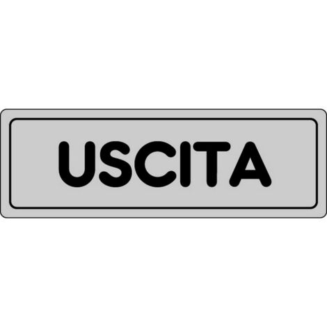 1CF ETICHETTA SEGNALETICA ADESIVA USCITA 10 PZ. cm. 15x5.