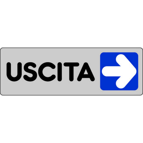 1CF ETICHETTA SEGNALETICA ADESIVA USCITA A DESTRA 10 PZ.  cm. 15x5.